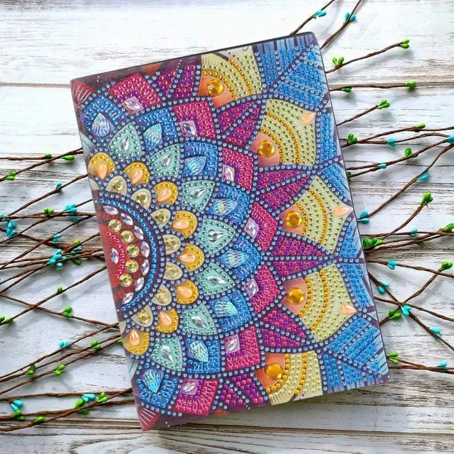 Figured'Art Bloem Mandala diamond painting boekje A5 50 pagina's rond