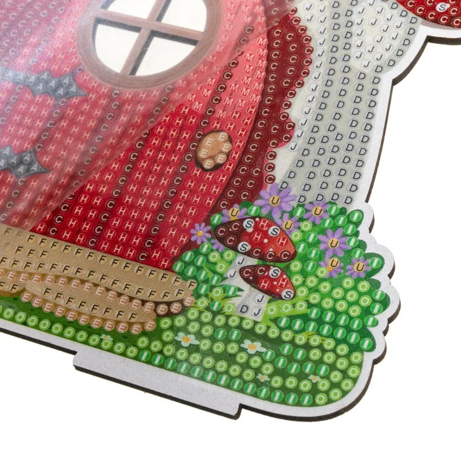 Craft Buddy Crystal Art Cute Toadstools Houten Decoratie 2 stuks
