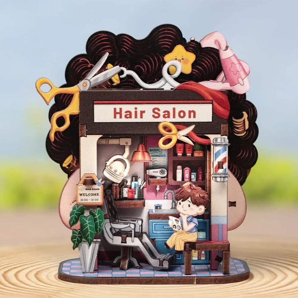 Figured'Art Kleine Kapsalon miniatuurhuisje bouwpakket 50 delig