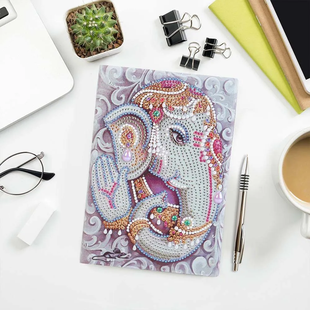 Figured'Art Olifant God Ganesha diamond painting boekje A5 50 pagina's