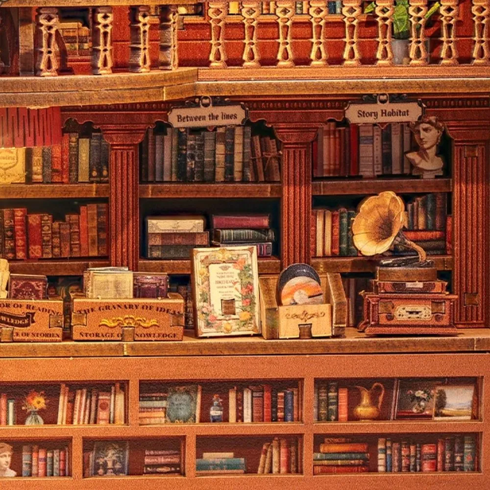 Figured'Art Thames Boekenwinkel miniatuurhuisje met led 343-delig