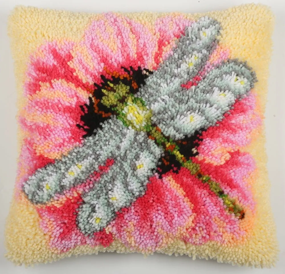 Craft Buddy Latch Hook Dragonfly kussenpakket 48x48cm