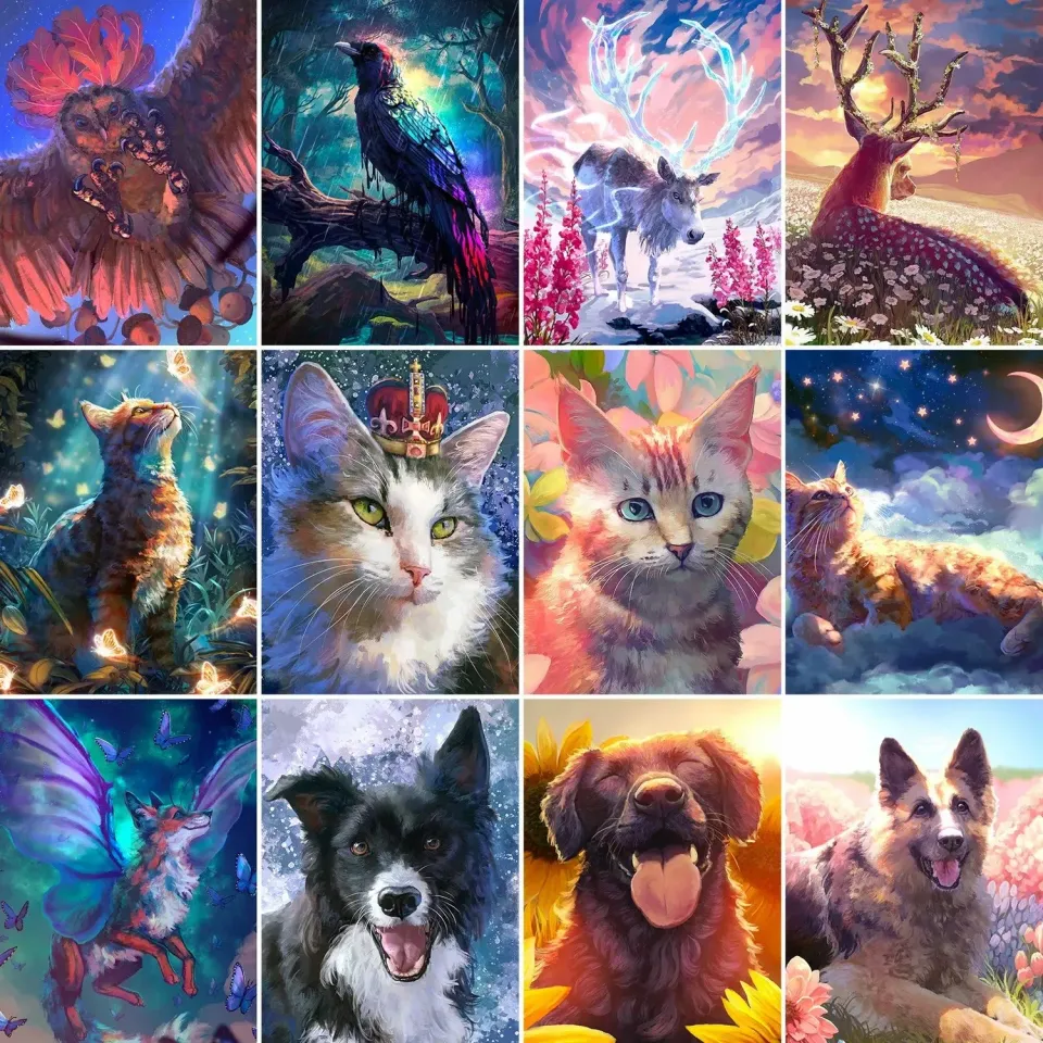 ARTDOT Fantastic Animal diamond painting 12 doeken dieren