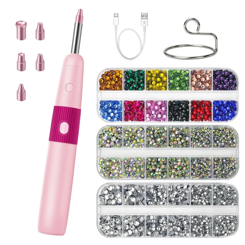 Figured'Art Hotfix Rhinestone Applicator strasspen blauw draadloos