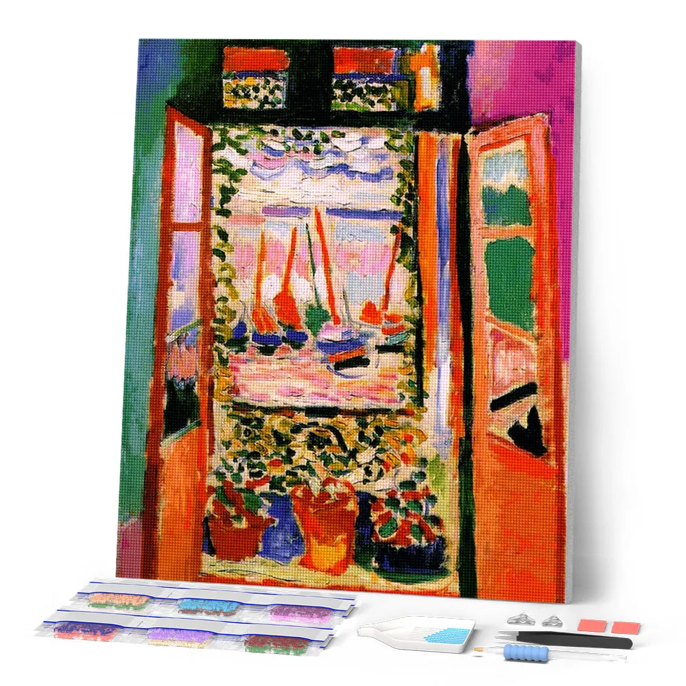 Figured'Art Het open raam Matisse diamond painting 40x50 cm