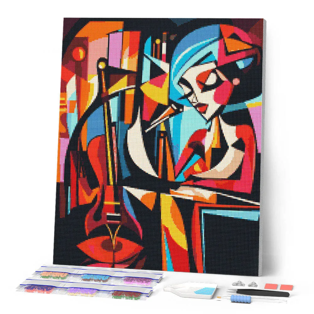 Figured'Art Gedurfd Abstract Jazzzangeres diamond painting 40x50 cm full drill