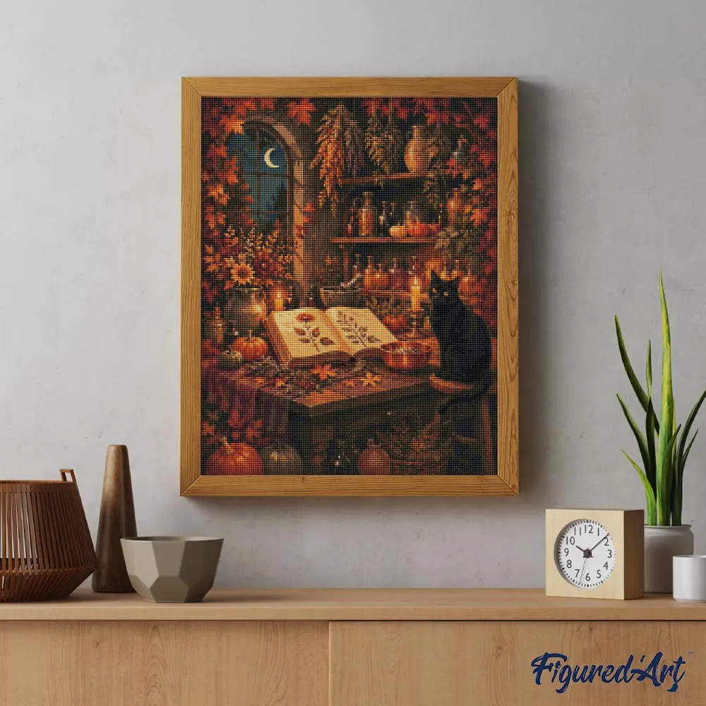 Figured'Art Heksenkruidenwinkeltje diamond painting full drill 40x50cm