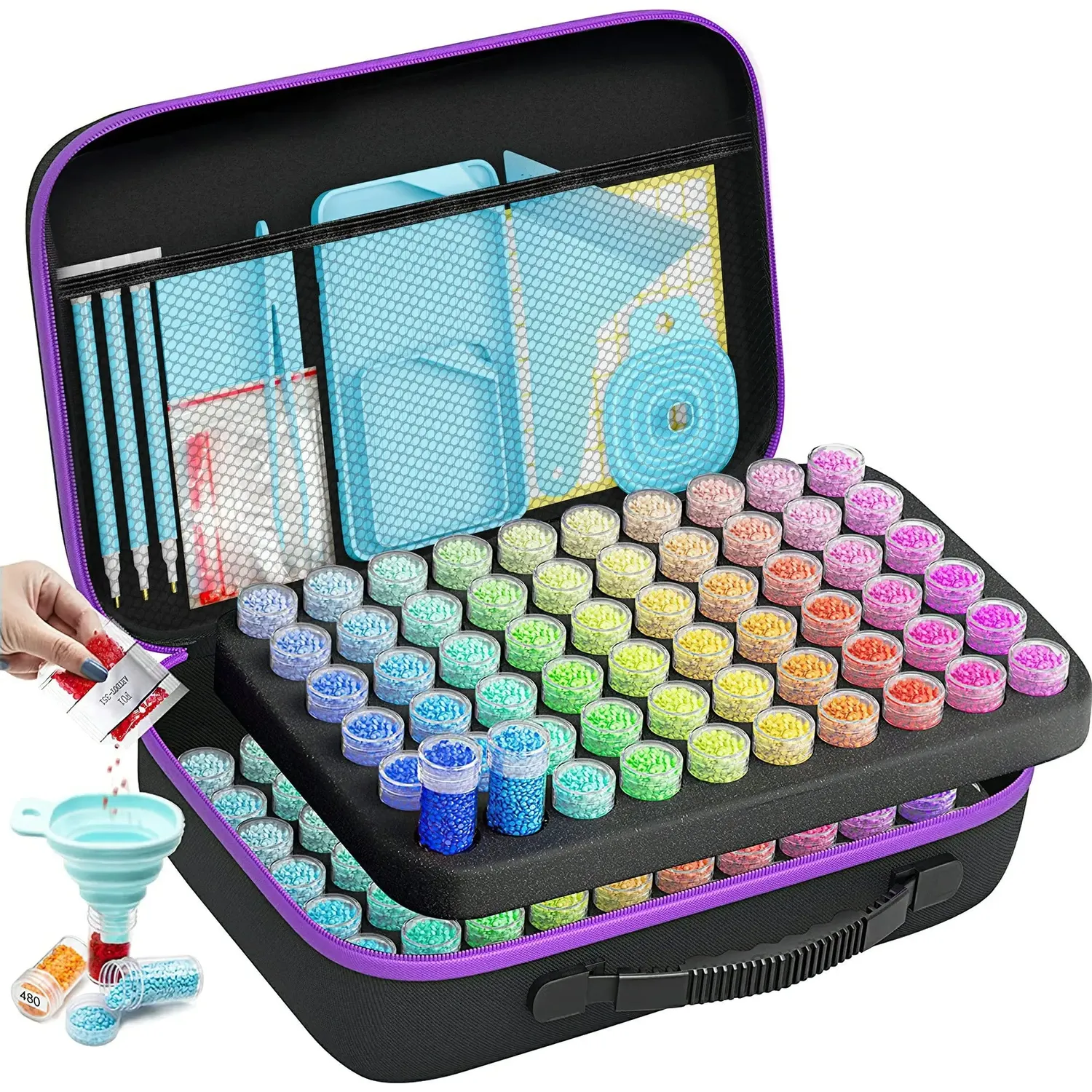 ARTDOT Diamant Painting Opbergdoos Donker met Tools Complete Set