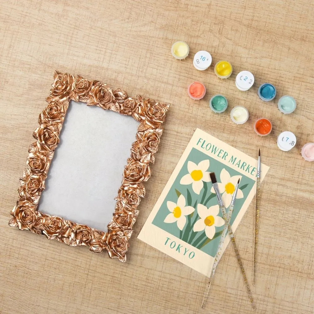 Figured'Art Bloemenmarkt Tokio mini schilderen op nummer 15,7x9,7cm
