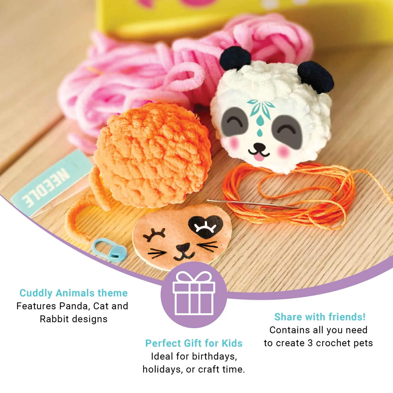Box Candiy Deco Create Crochet Pets haakset 3 stuks beginners