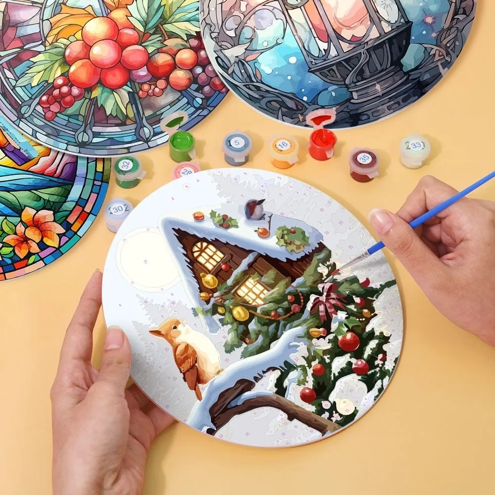 Figured'Art Vakantie en Natuur schilderen op nummer placemats 20 cm