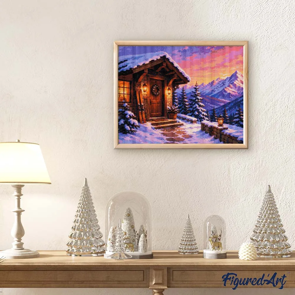 Figured'Art Gezellige Winterhut diamond painting full drill winter