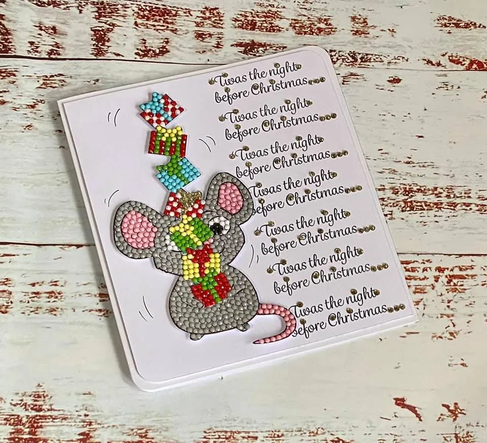 Craft Buddy Crystal Art Squeak the Mouse stempels A6 6 stuks