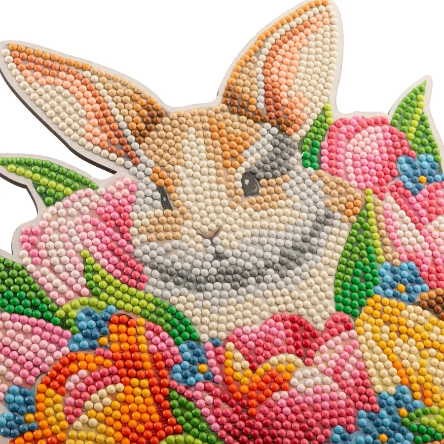 Craft Buddy Crystal Art Bloomscape Bunny houten decoratie 25 cm