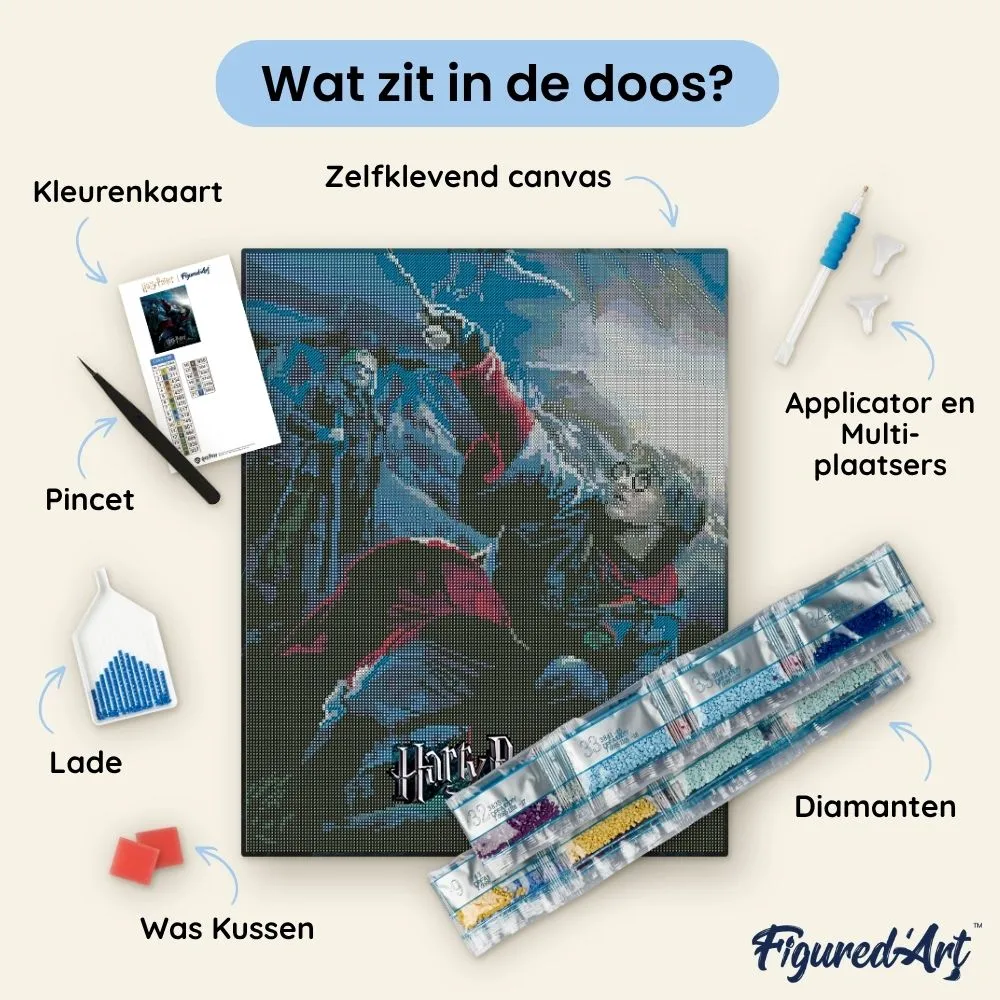 Figured'Art Vuurbeker Diamond Painting 40x50cm Ingelijst