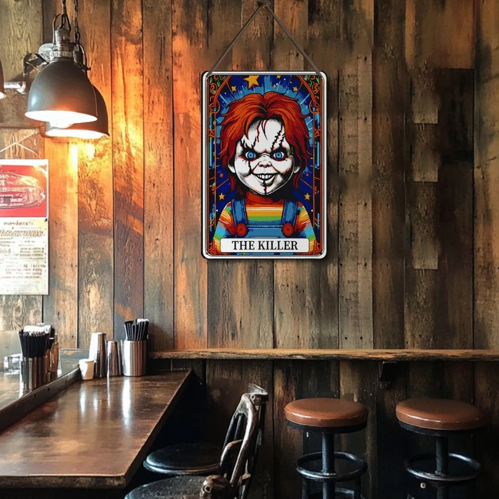 Figured'Art De Killer Rode Pop metalen poster schilderen op nummer 30x20 cm