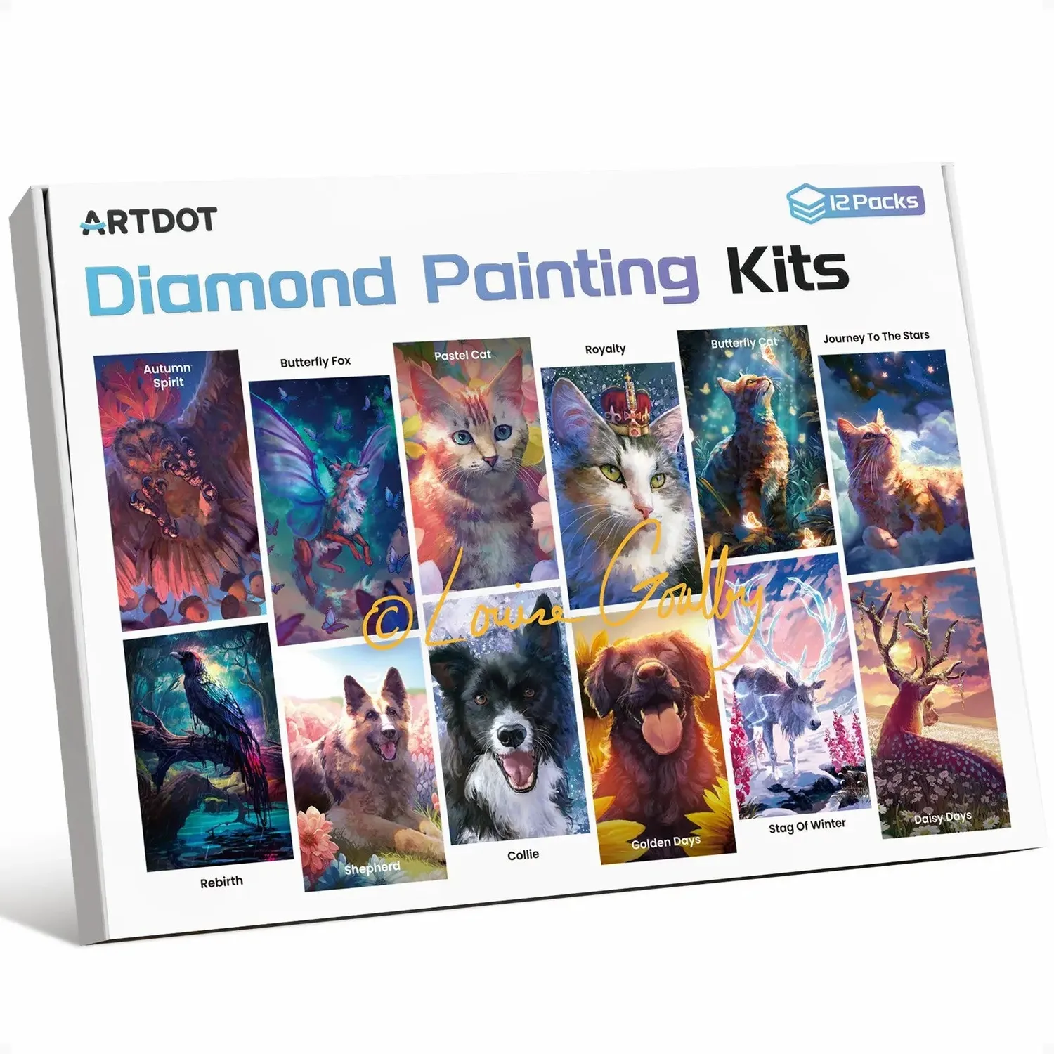 ARTDOT Fantastic Animal diamond painting 12 doeken dieren