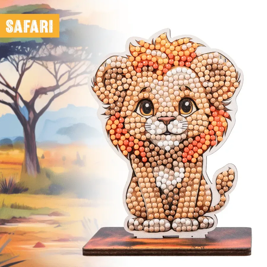 Craft Buddy Crystal Art Wildlife Buddies Lion figuur 11 cm