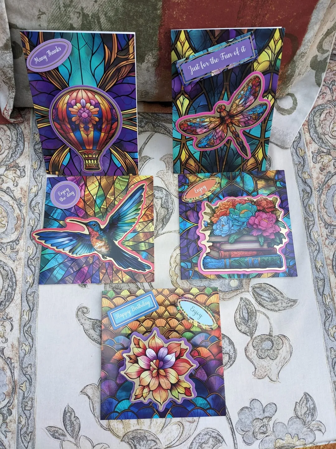 Craft Buddy Stained Glass kaartenpakket 30 kaarten