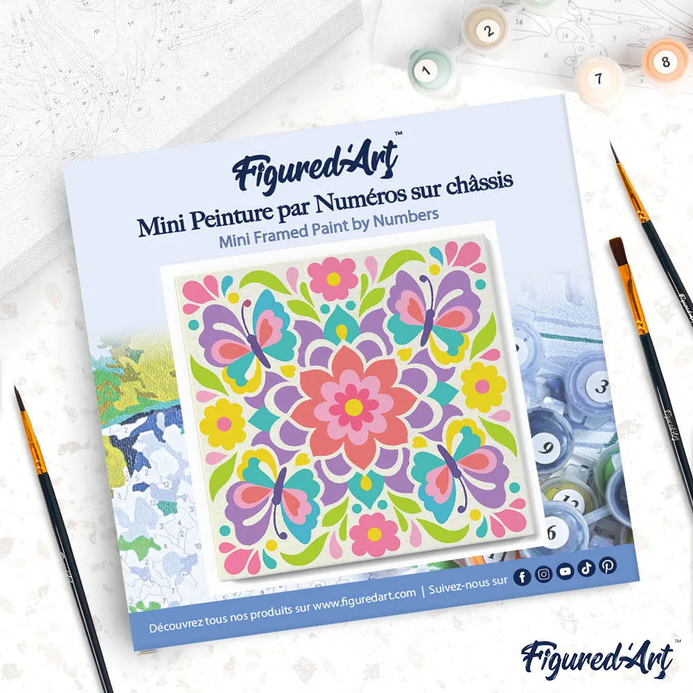 Figured'Art Vlindermandala mini schilderen op nummer 20x20