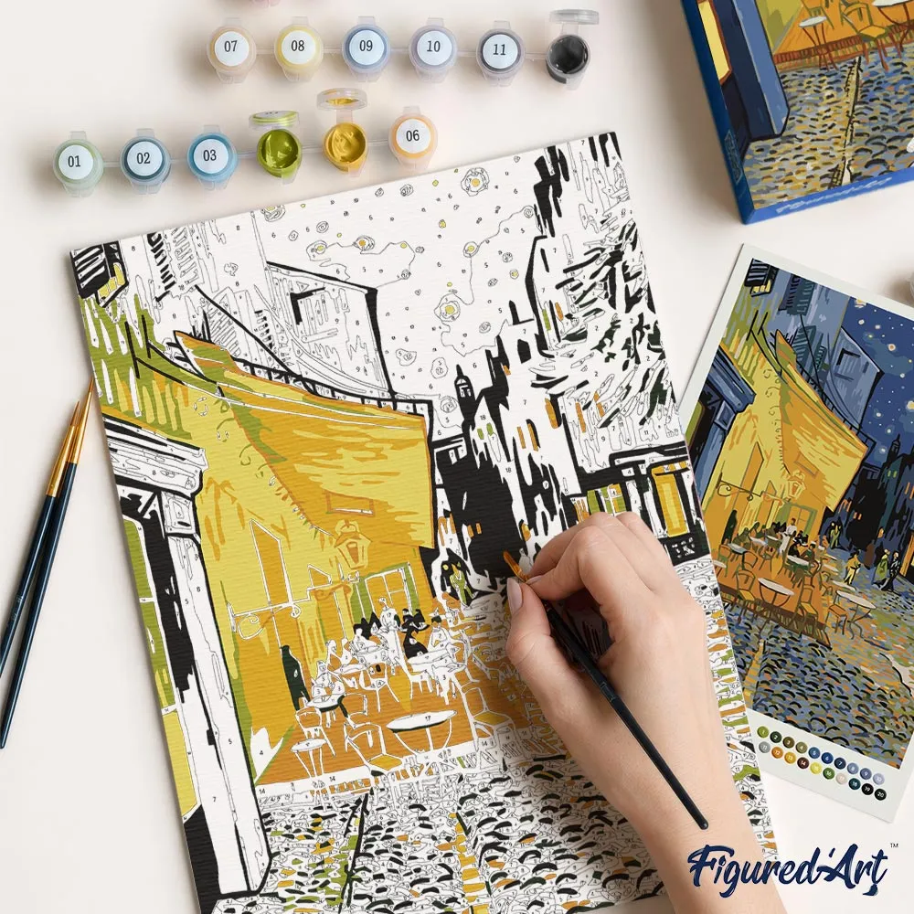 Figured'Art Van Gogh Caféterras bij nacht cadeauset 24,5x32,5 cm