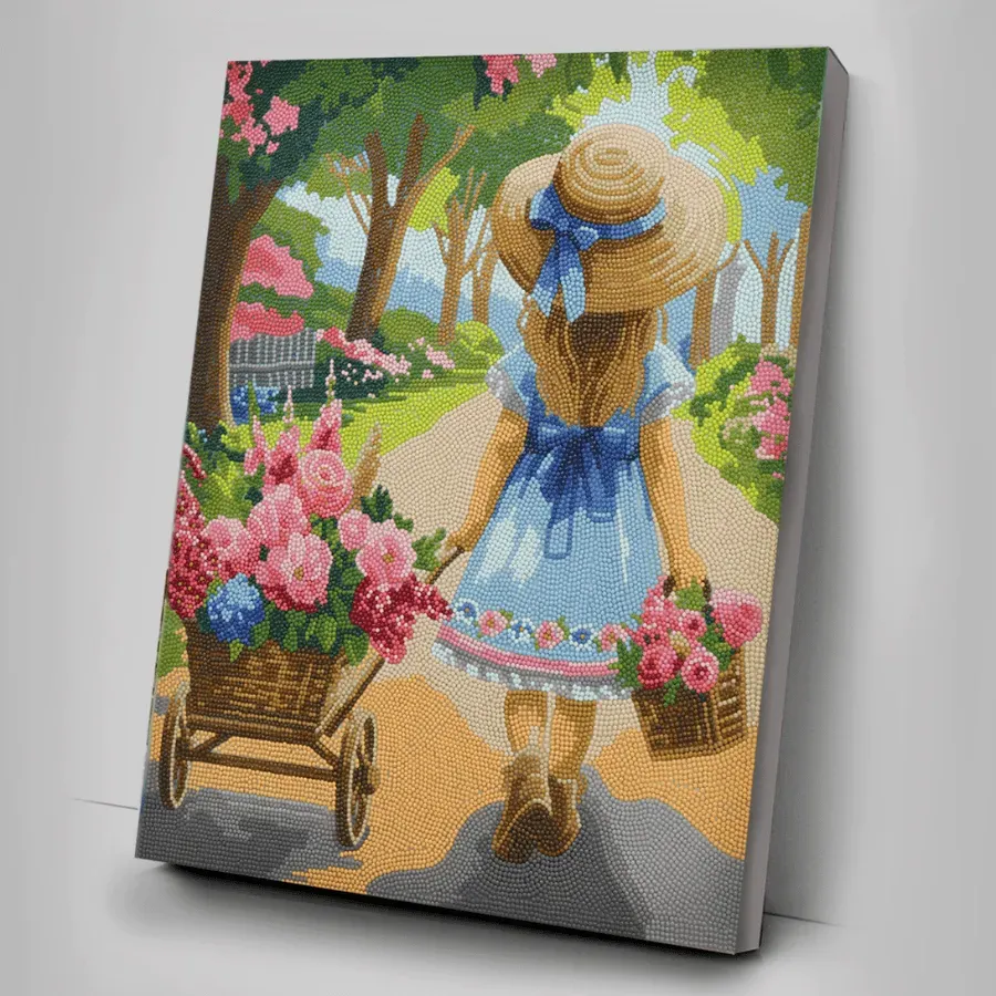 Craft Buddy Crystal Art Little Gardeners Journey canvas 40x50cm