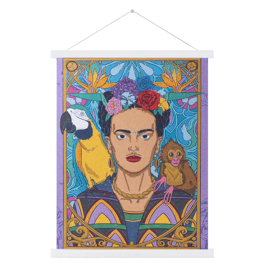 Craft Buddy Crystal Art Frida Kahlo scrollkit 40x50cm portret