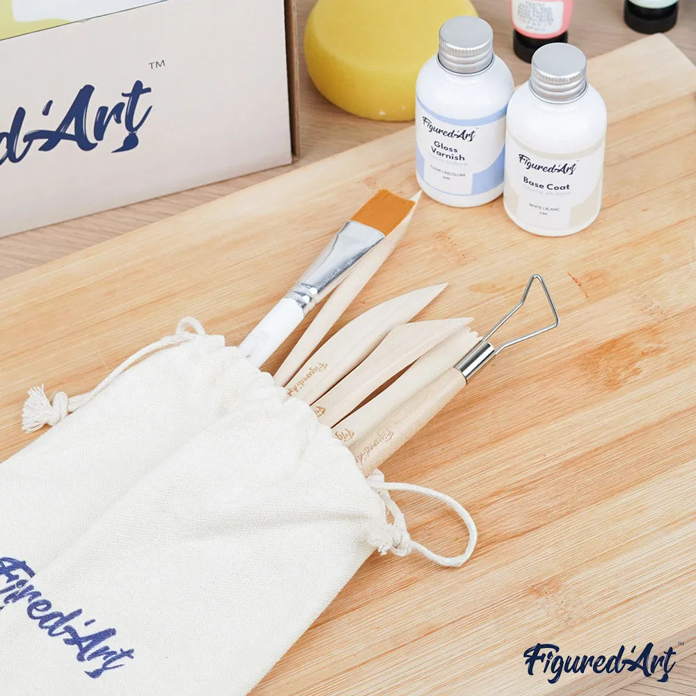 Figured'Art Pottery Tools boetseerset hout voor klei