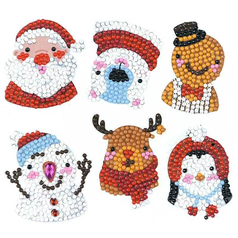 Figured'Art Kerstset 3 diamond painting stickers 6 stuks kerst