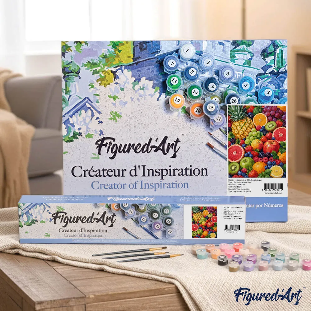 Figured'Art Verse Fruitmix schilderen op nummer 40x50 cm gemiddeld
