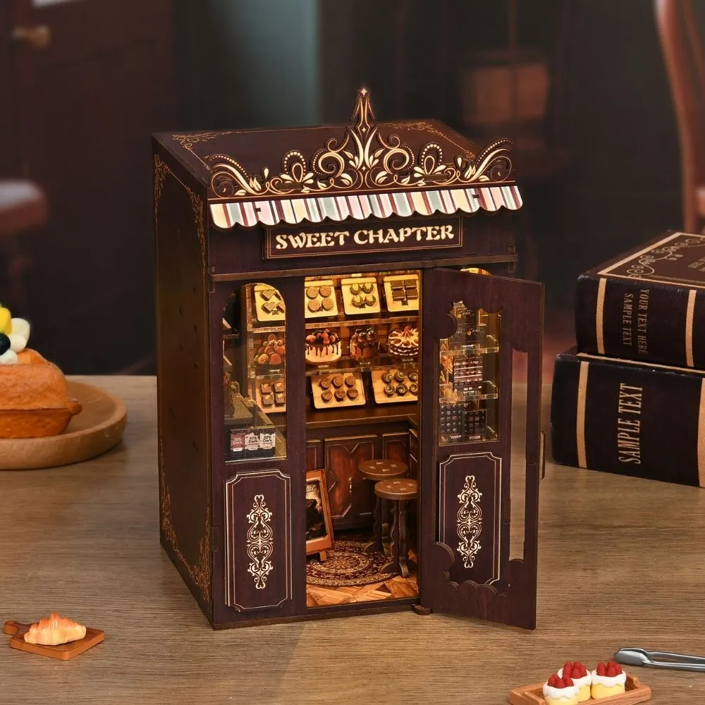 Figured'Art Book Nook Zoet Hoofdstuk bouwpakket met led