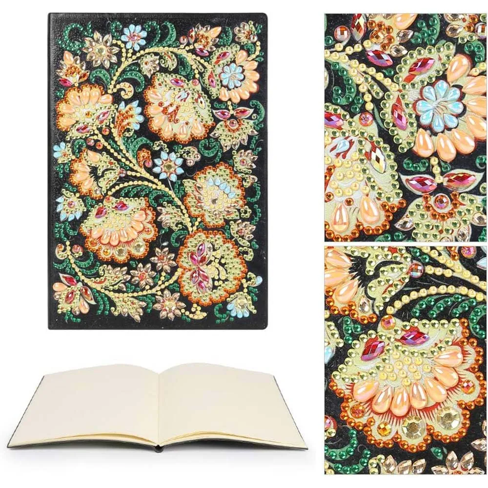 Figured'Art Bloemen diamond painting boekje A5 50 pagina's