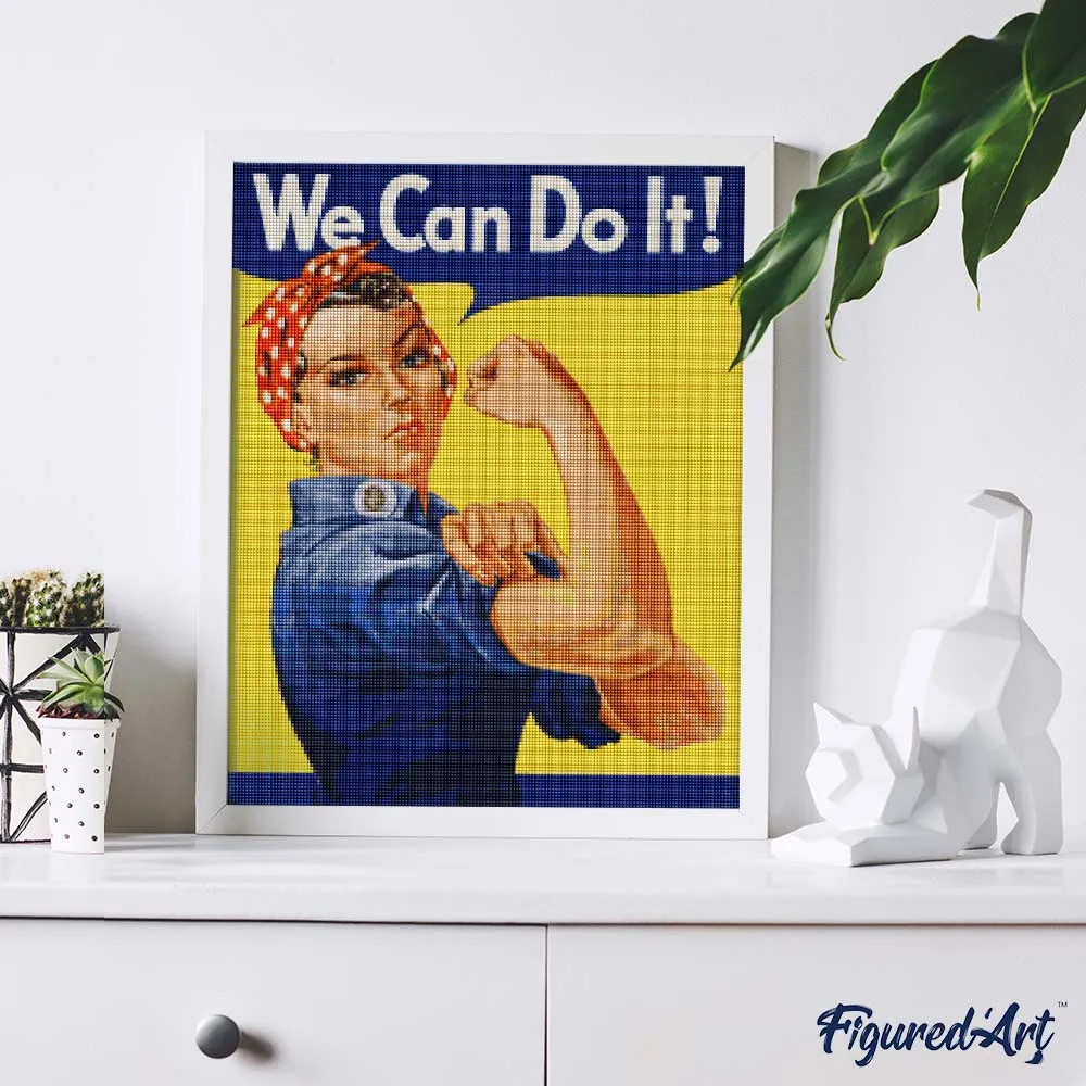 Figured'Art We Can Do It diamond painting 40x50cm rond