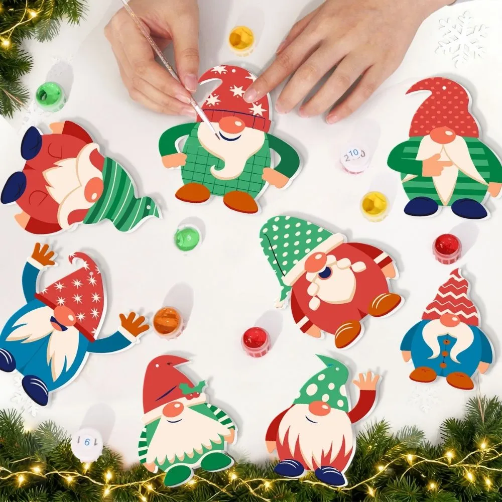 Figured'Art Noordse Kerstbedels kerstornamenten schilderen op nummer 8 stuks