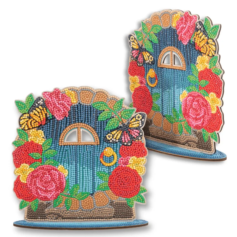 Craft Buddy Crystal Art Fairy Doors houten decoratie 2 stuks