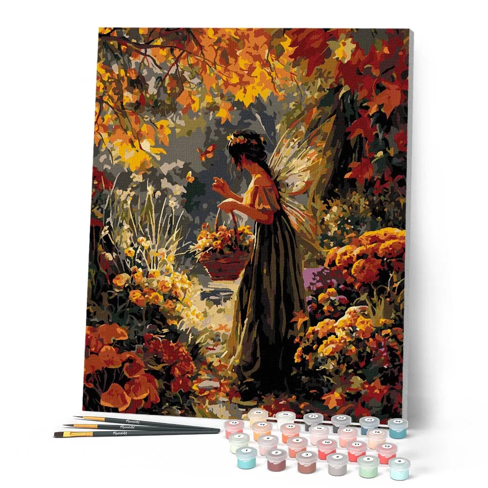 Figured'Art Fee van de herfsttuin schilderen op nummer 40x50 cm gevorderd