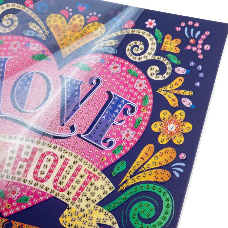 Craft Buddy Love Without Limits Crystal Art kaart 15x15cm liefde