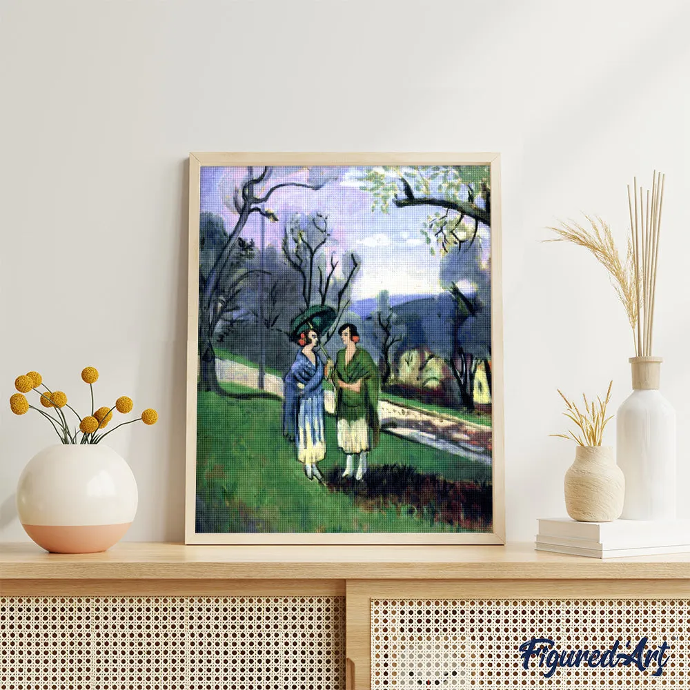 Figured'Art Matisse Gesprek olijfbomen diamond painting 40x50cm