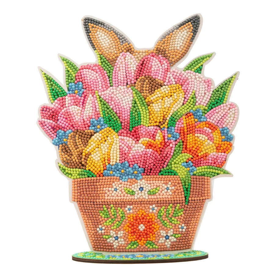Craft Buddy Crystal Art Bloomscape Bunny houten decoratie 25 cm
