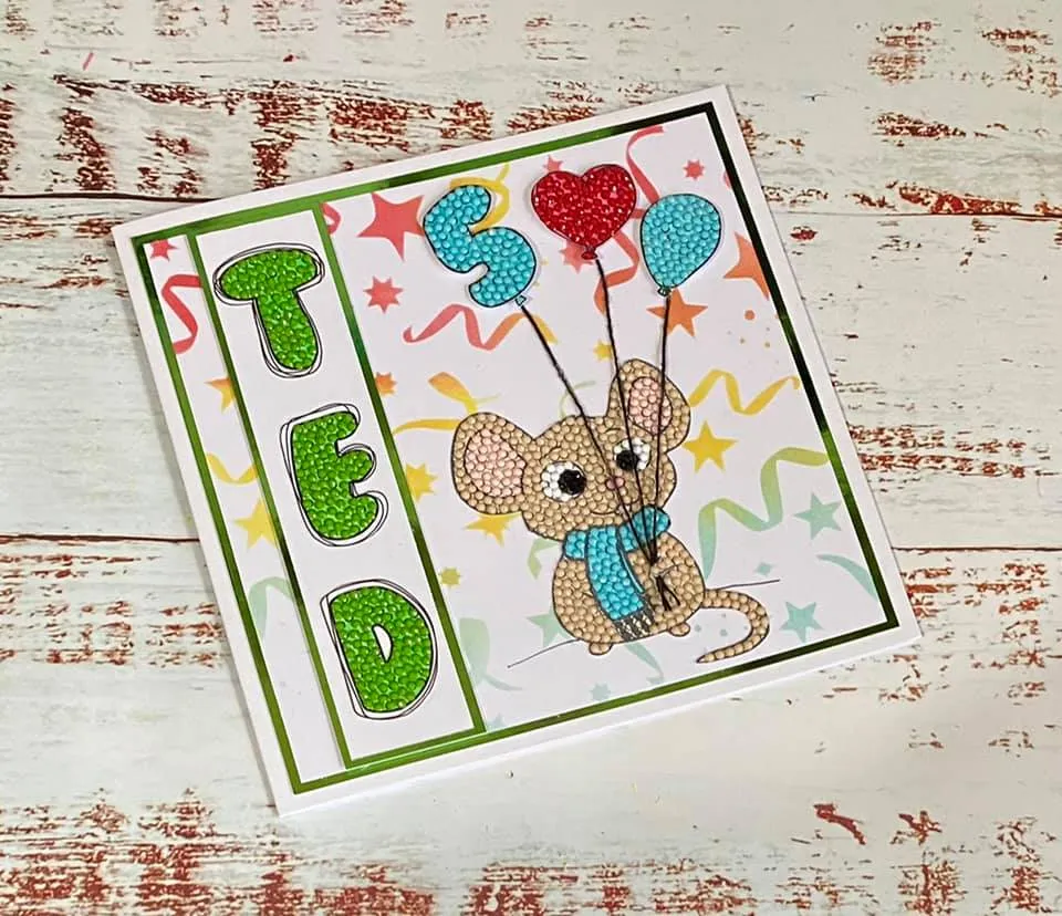 Craft Buddy Crystal Art Squeak the Mouse stempels A6 6 stuks