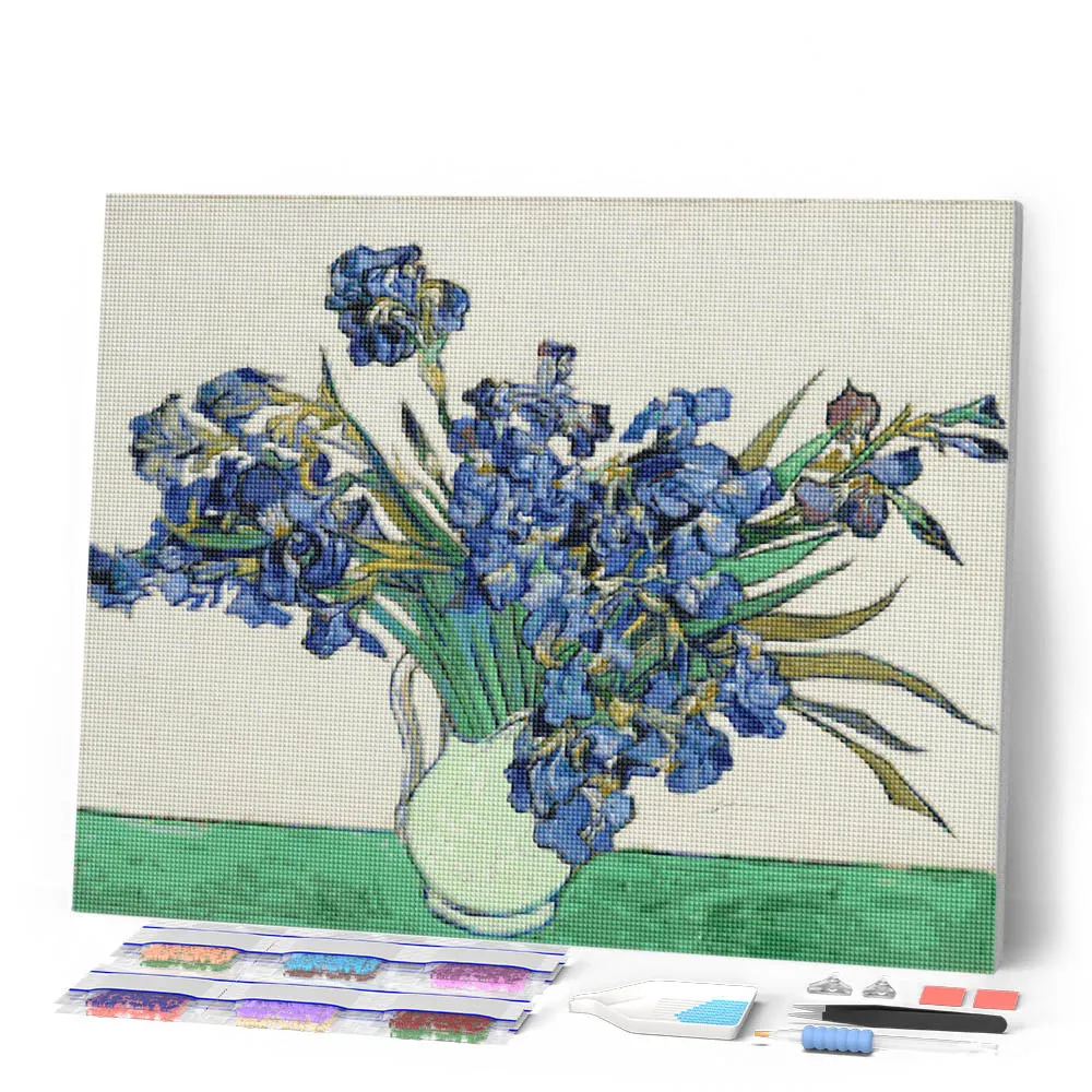 Figured'Art Iris nr. 2 Van Gogh diamond painting 40x50 cm