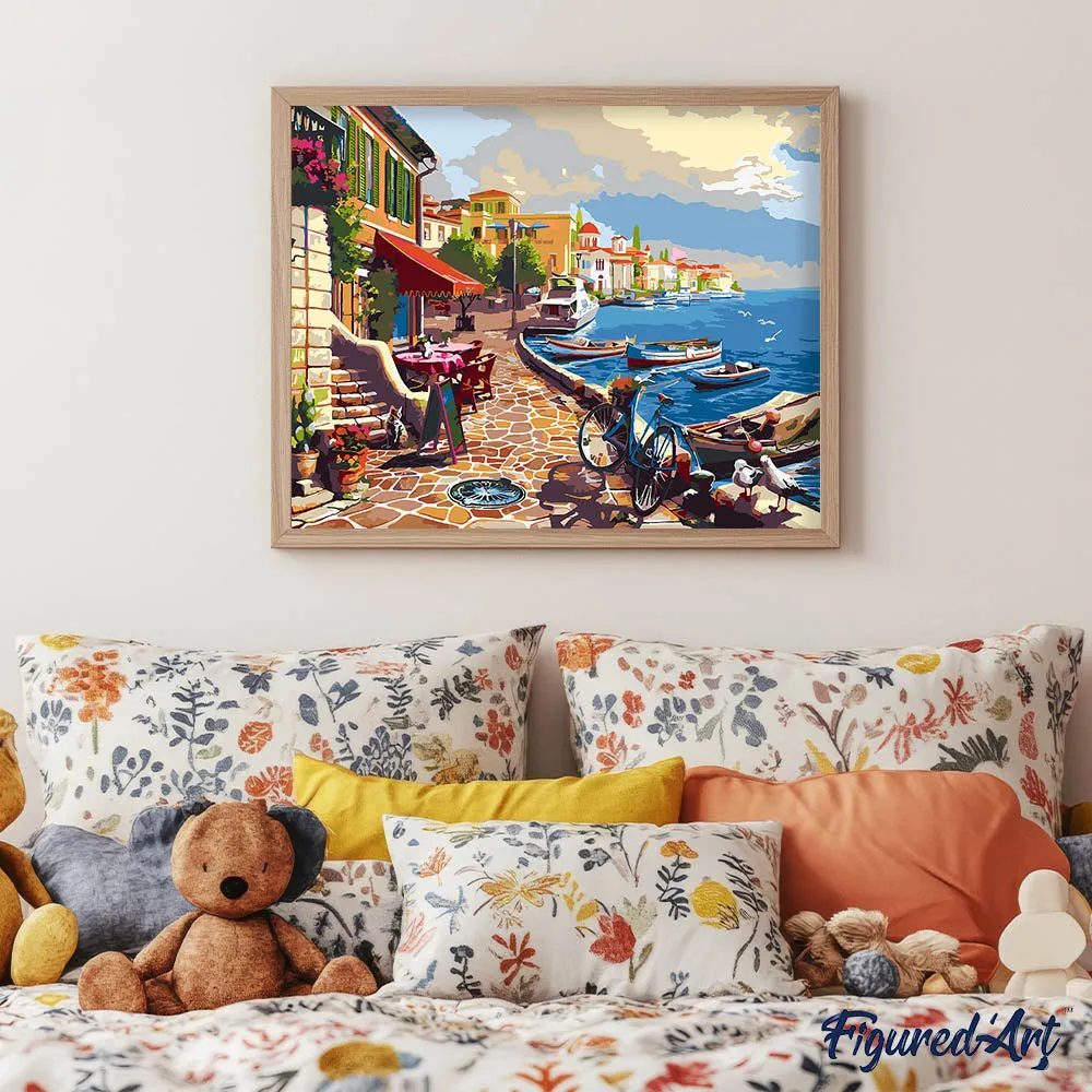 Figured'Art Mediterrane Ochtendwandeling Schilderen 40x50cm Gevorderd