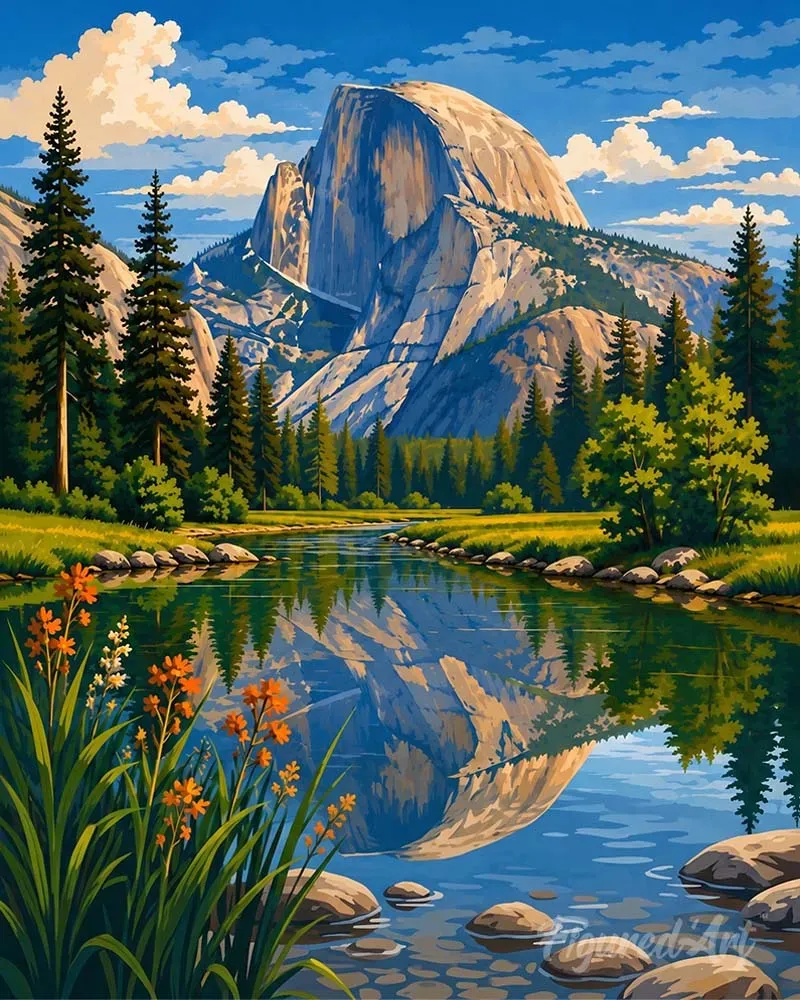 Figured'Art Diamond Painting Yosemite Half Dome 40x50 cm