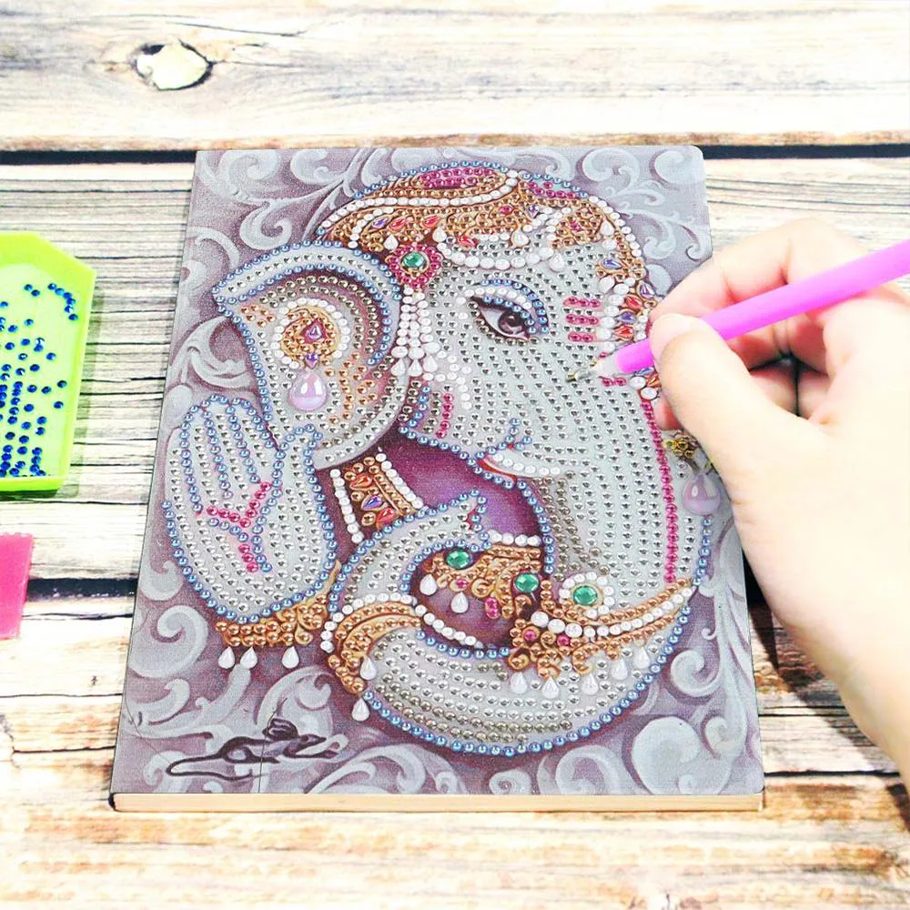 Figured'Art Olifant God Ganesha diamond painting boekje A5 50 pagina's