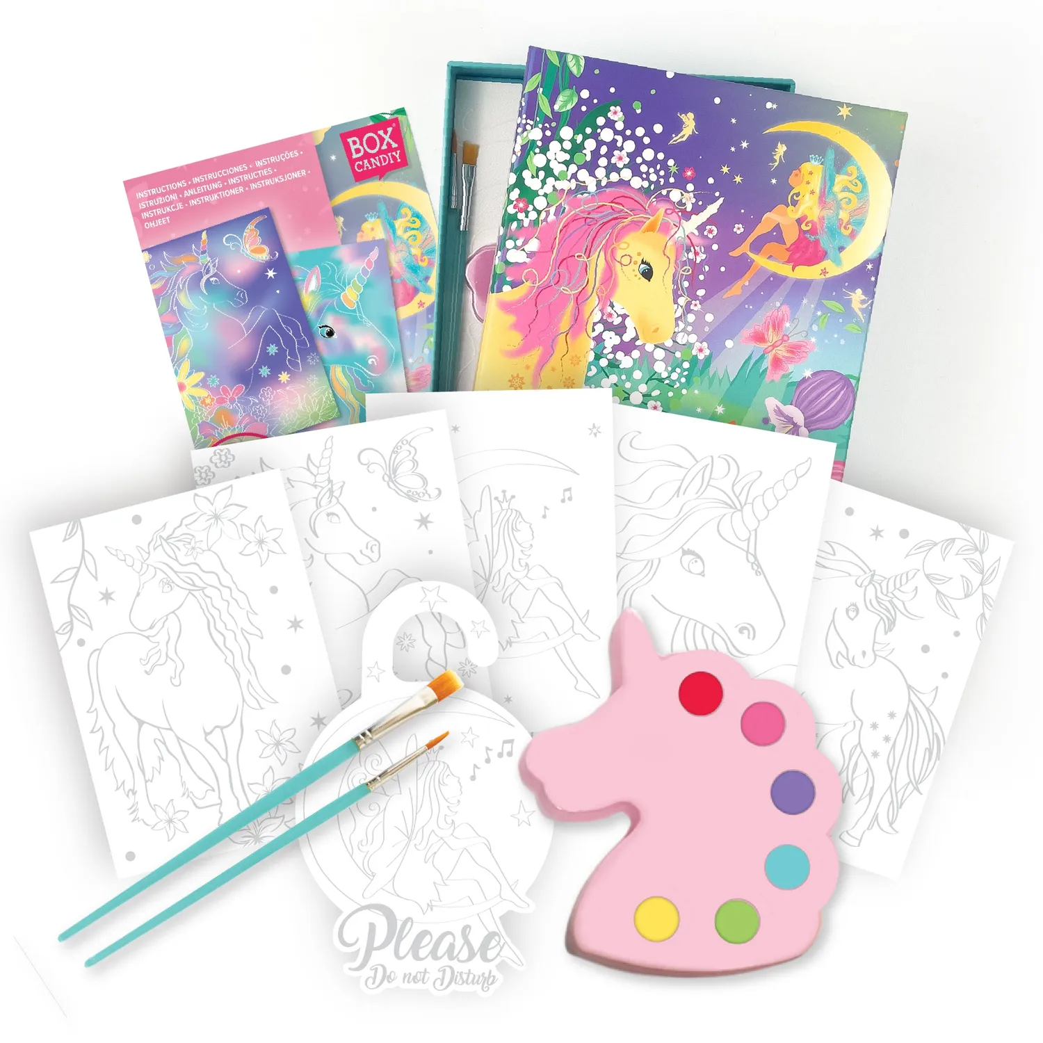 Box Candiy Magical Unicorns Watercolour aquarel verfset