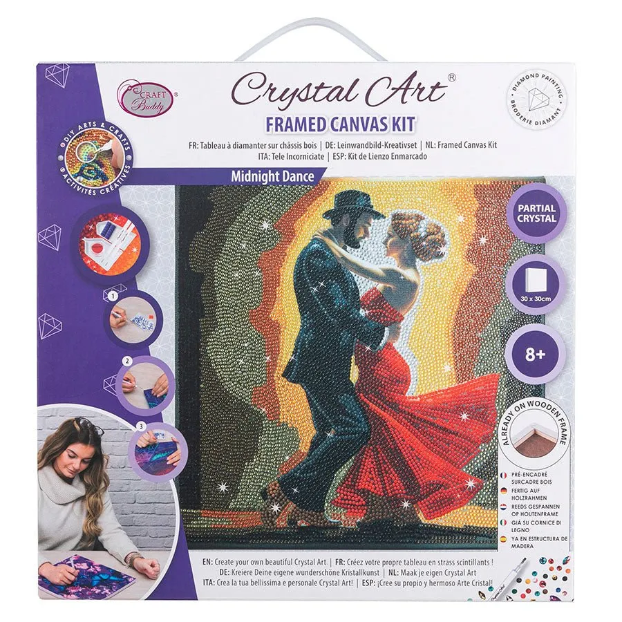 Craft Buddy Midnight Dance canvas diamond painting 30x30 danspaar