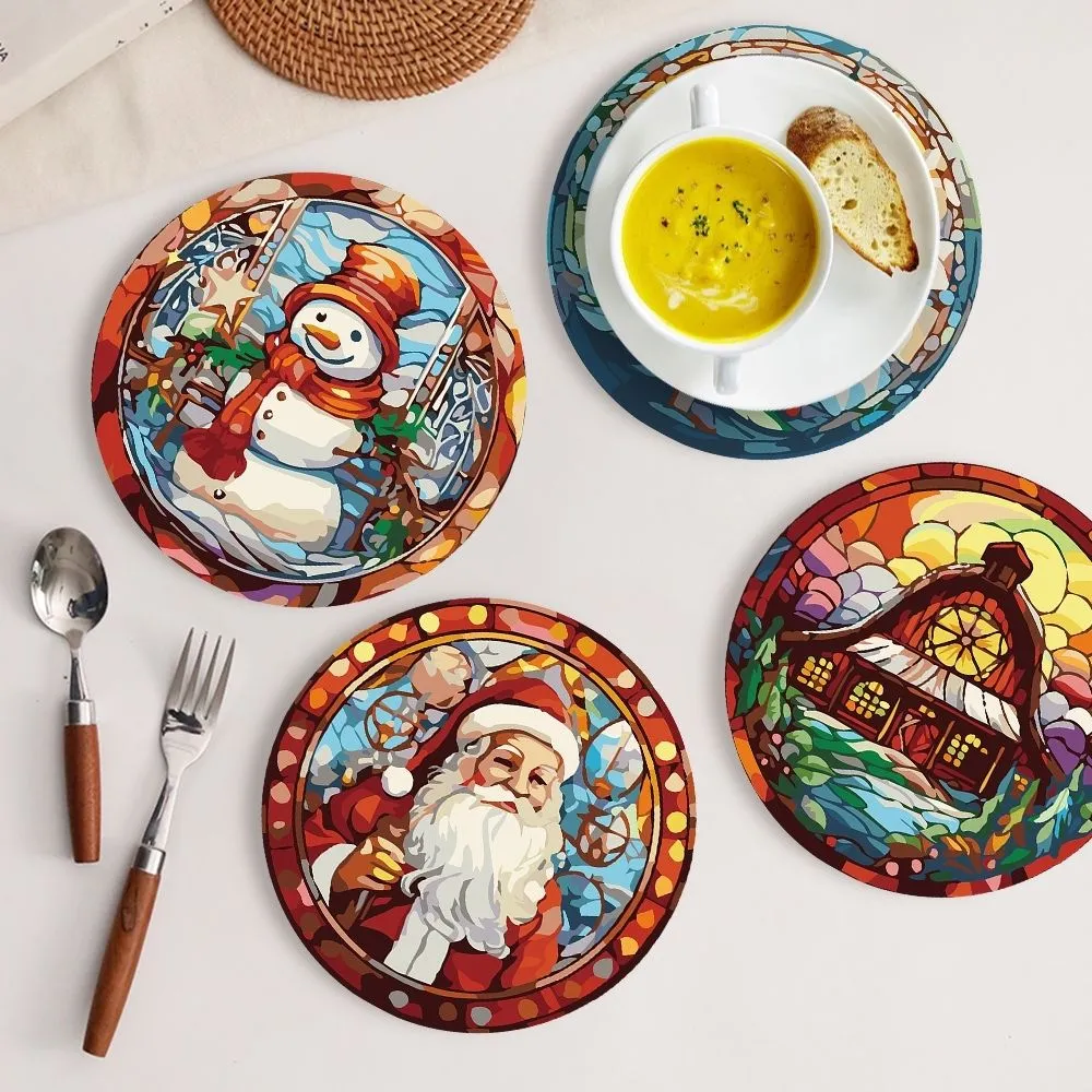 Figured'Art Kerstcadeau schilderen op nummer tafelsets 20cm 6 stuks