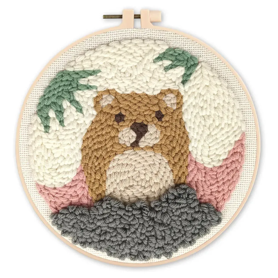 Figured'Art Kleine beer punch needle pakket 20x20 cm beginners