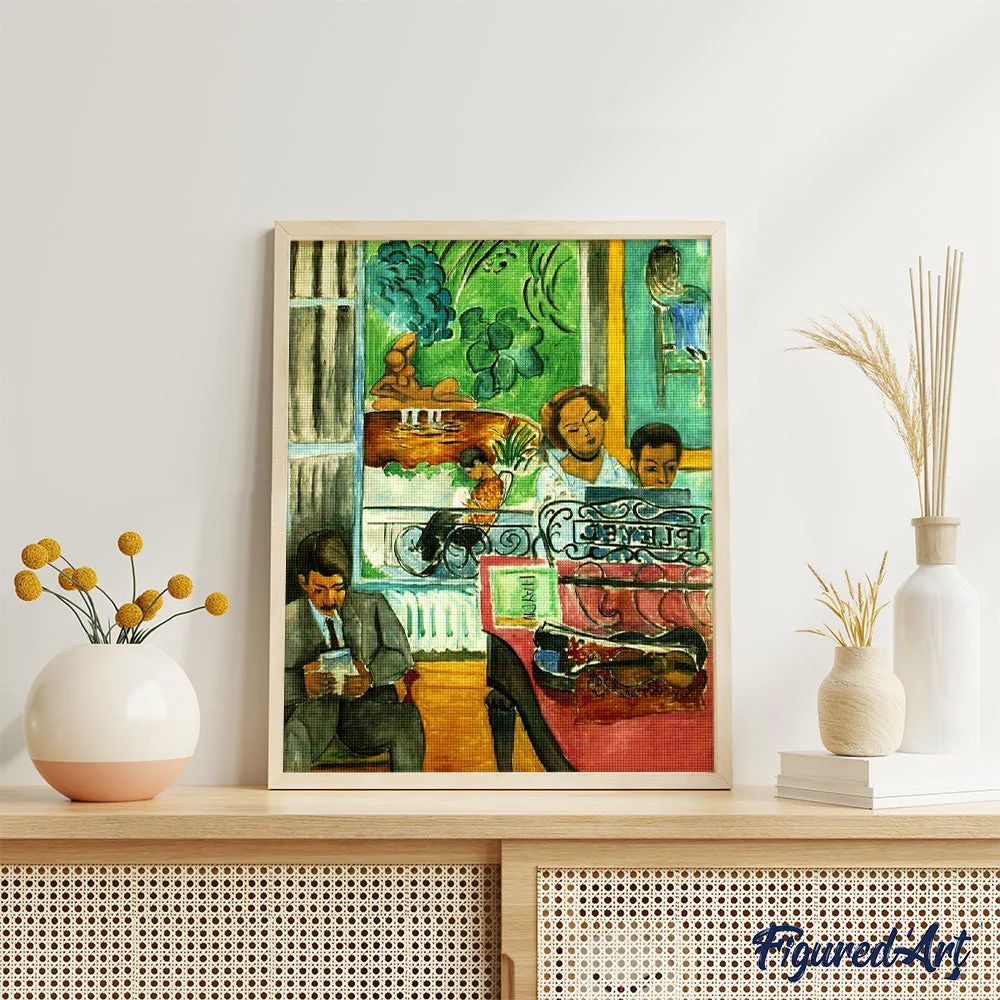Figured'Art Muziekles Matisse diamond painting 40x50 cm vierkant