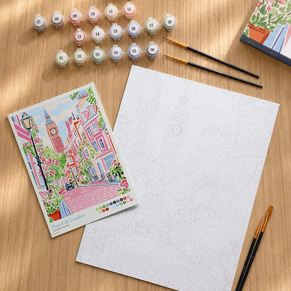 Figured'Art Londen in Pasteltinten schilderen op nummers cadeauset